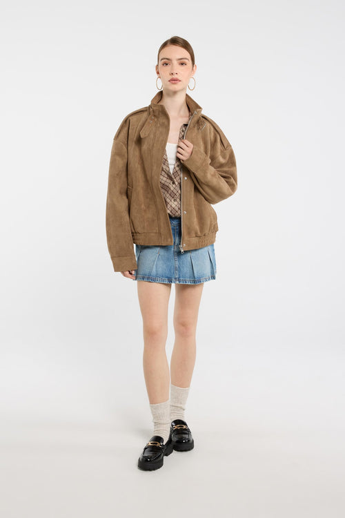 Chaqueta de imitación de ante