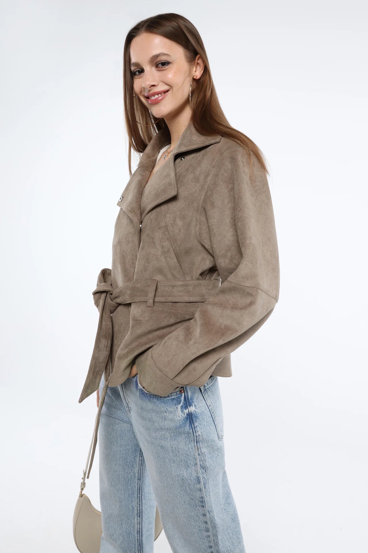 Chaqueta de imitación de ante