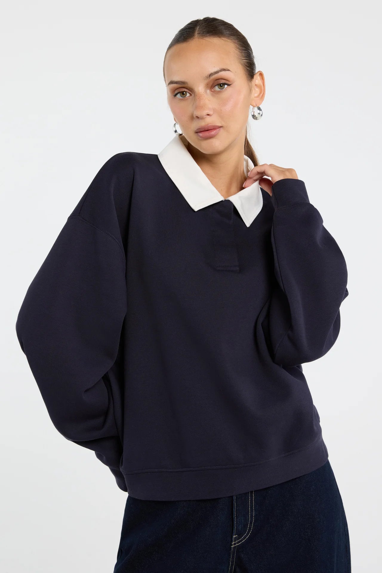 Sudadera con cuello de polo