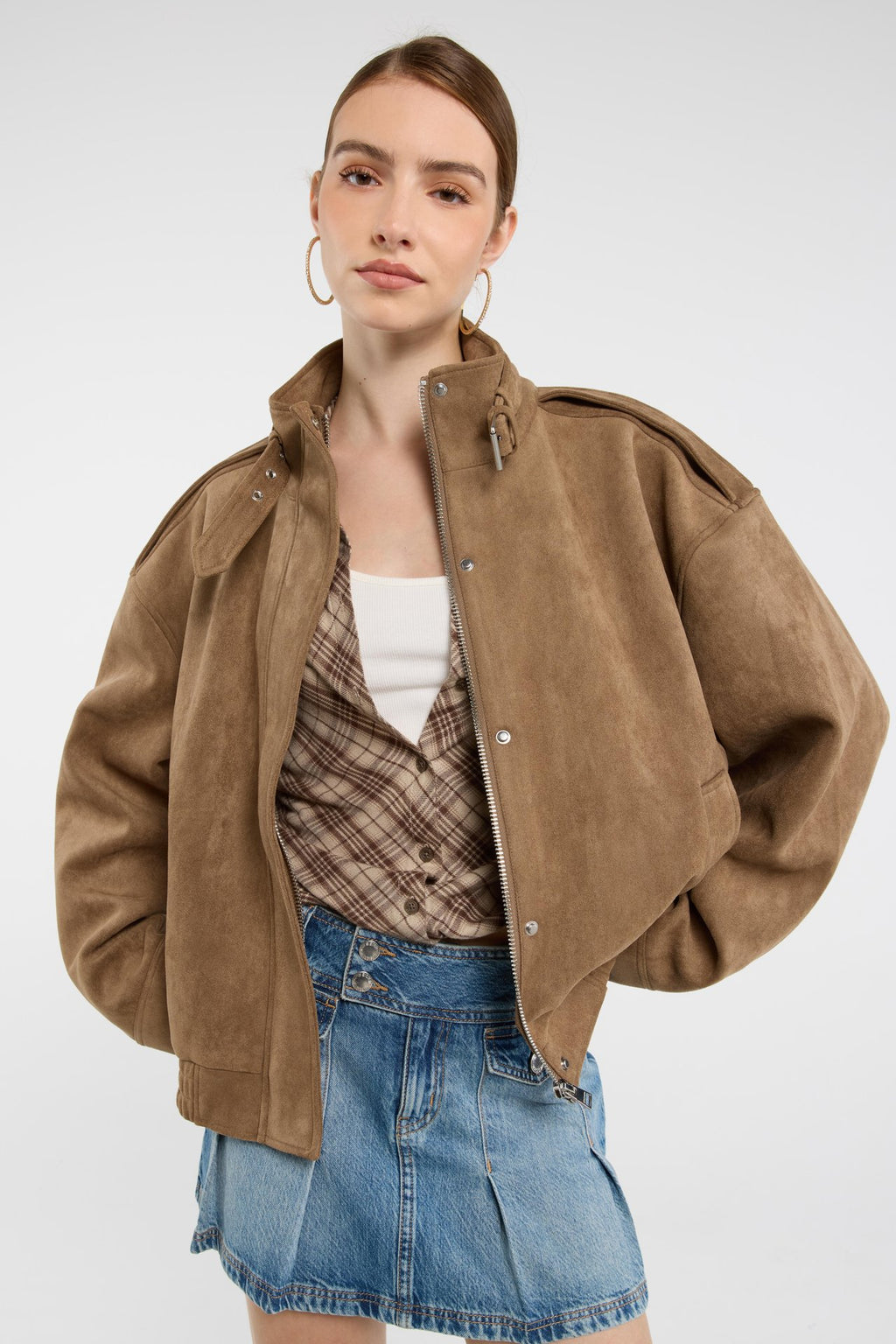 Chaqueta de imitación de ante