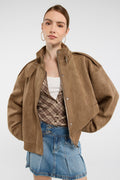 Chaqueta de imitación de ante