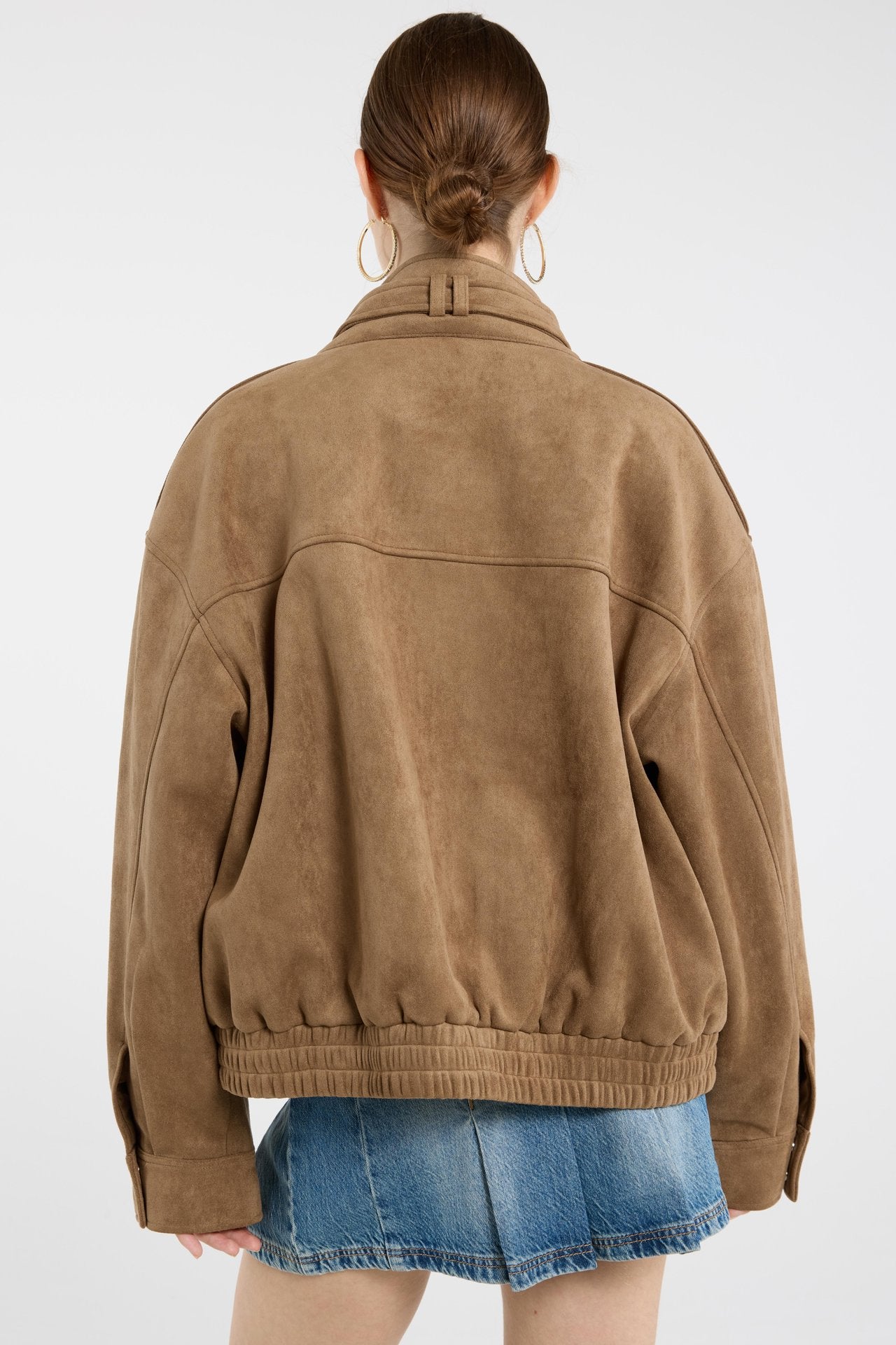 Chaqueta de imitación de ante